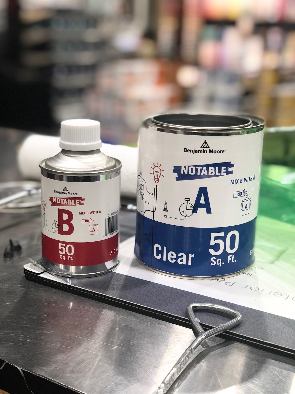 Great Ideas Can Surface Anywhere! Benjamin Moore Notable Dry Erase Paint, brought to you by